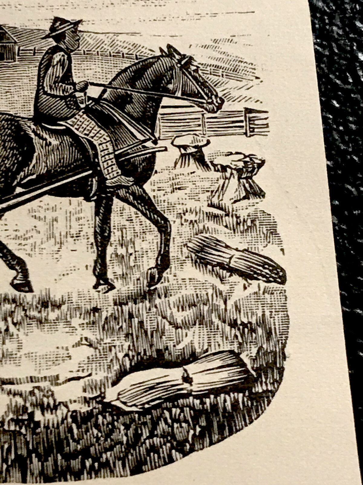 1831 Cyrus McCormick First Practical Reaper Farm Engraving Advertising