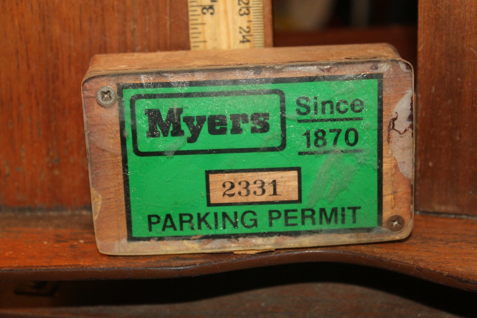 Vintage Myers Pumps Since 1870 Corporate Parking Permit Paperweight