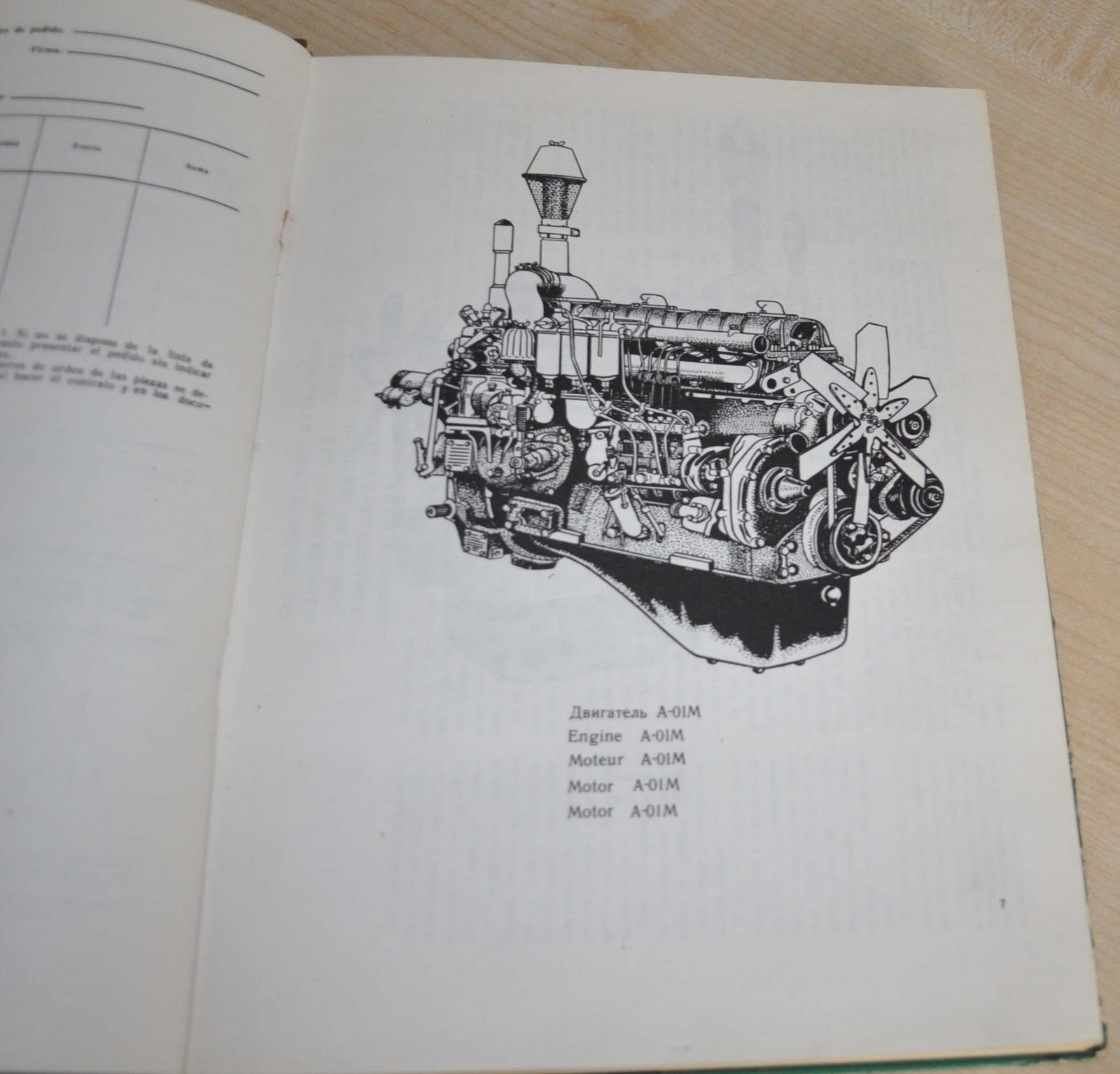 A-01M A-41 Diesel Engine Tractor Excavator Parts Catalog Manual USSR RU ENG FR D