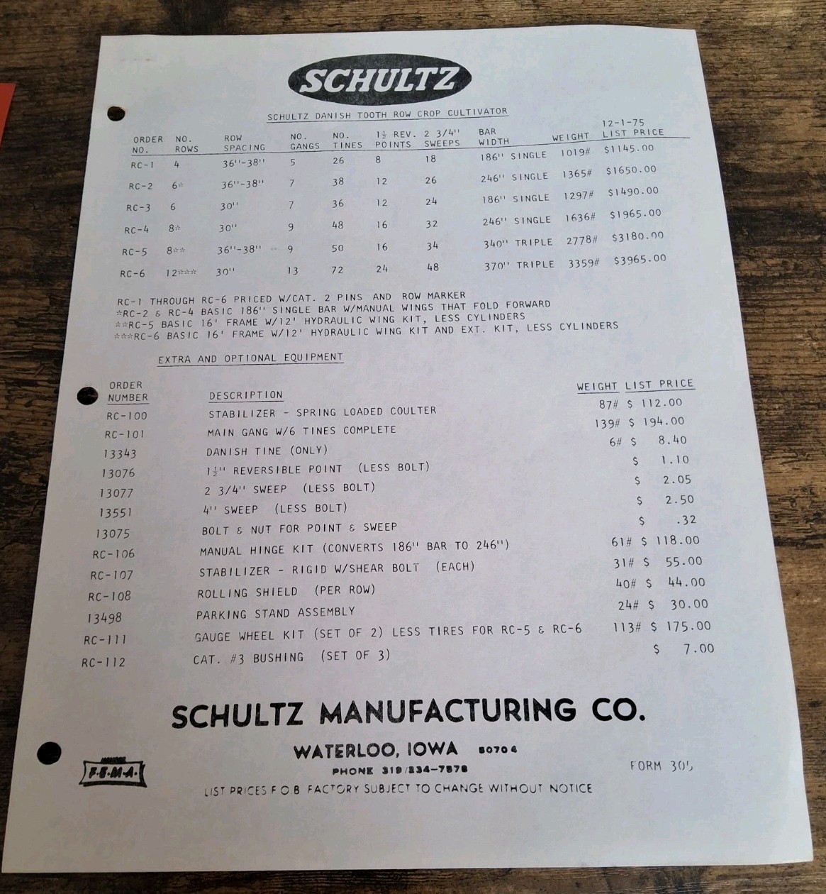 Schultz 3 Pt Chisel Plow, Deep Tiller And Spreadmaster Implement Brochures