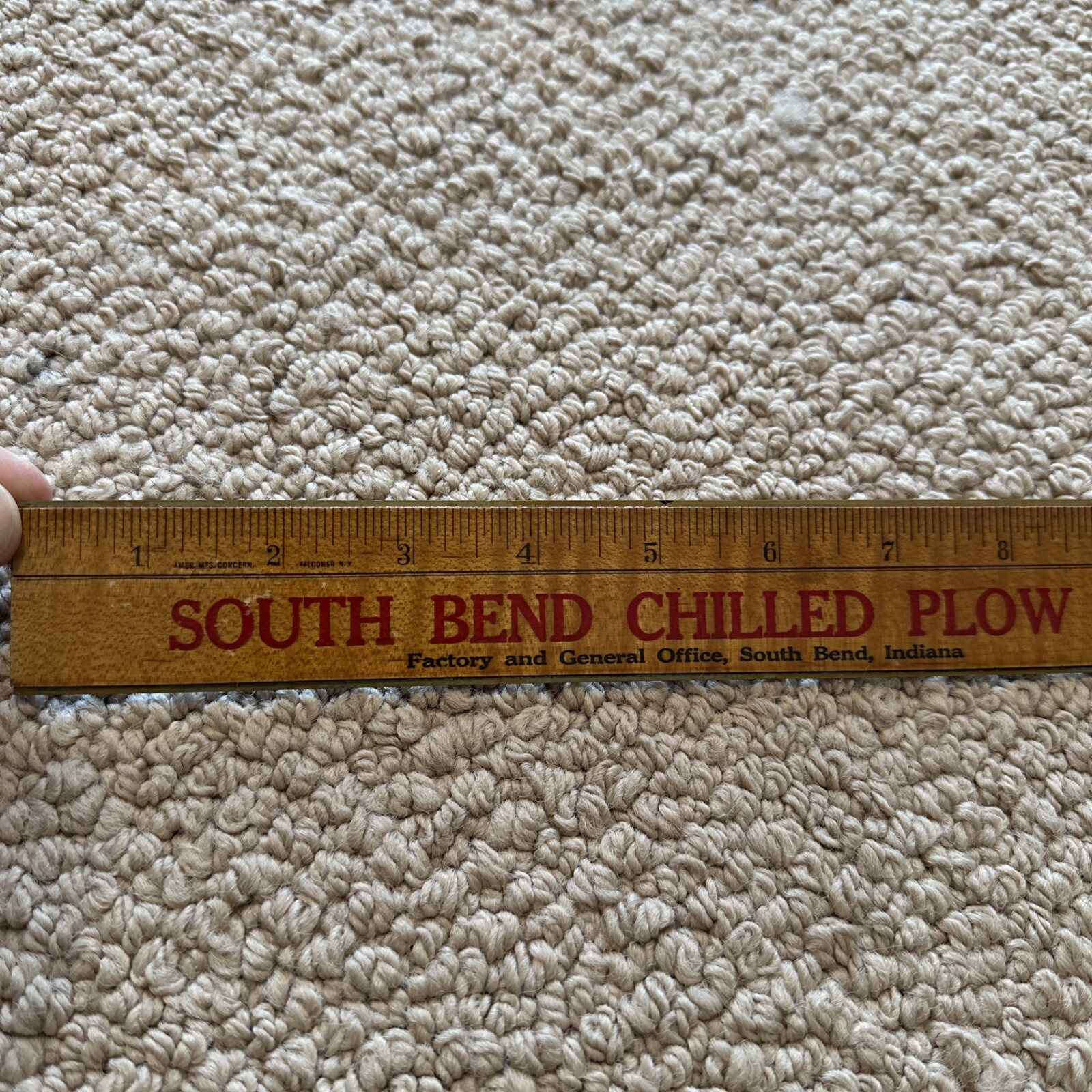 Old Advertising Ruler South Bend Chilled Plow Company Casaday Farm Implements
