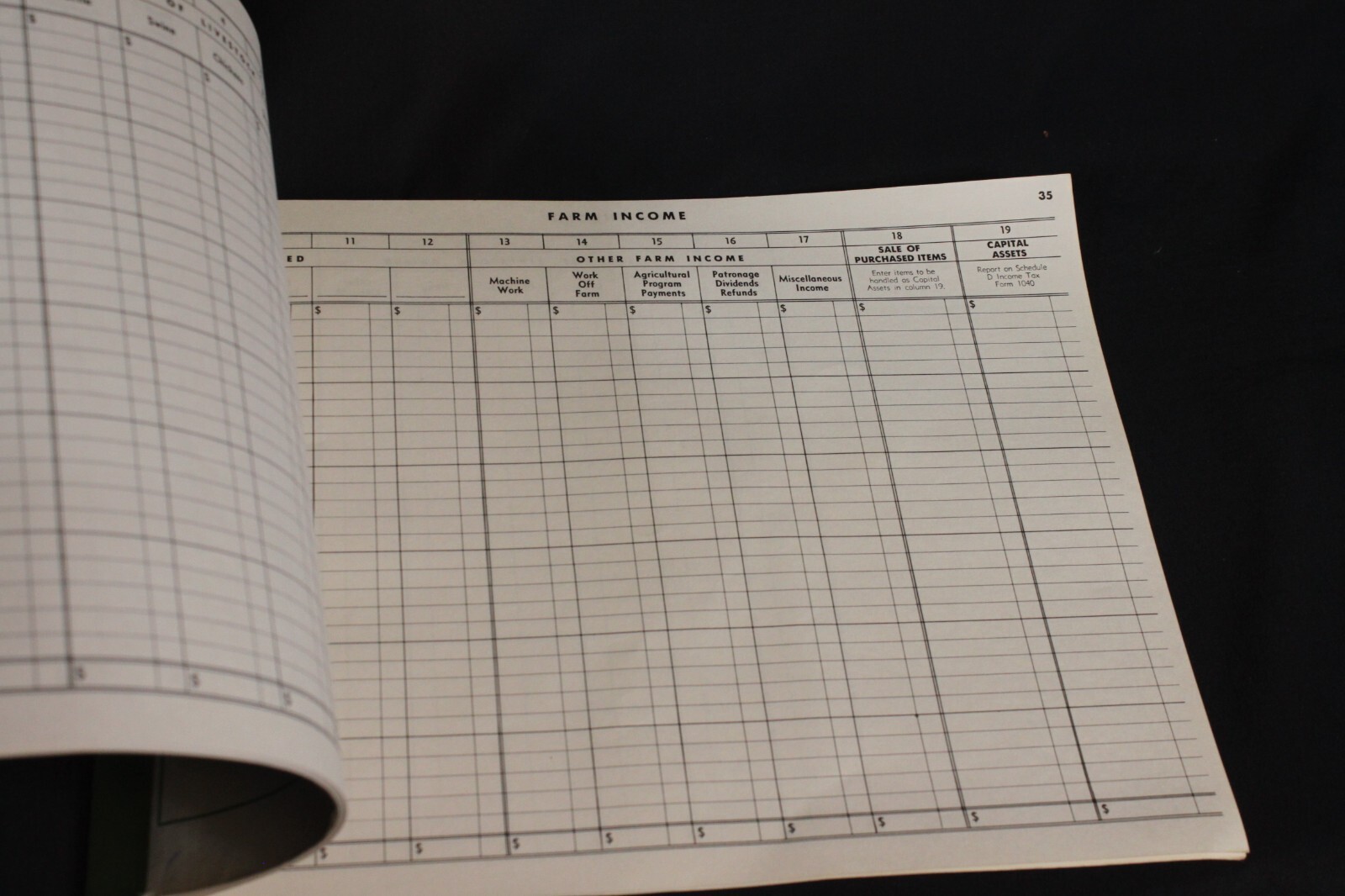 Vtg Michigan State College Farm Tax Record Book Huron Co State Bank Harbor Beach
