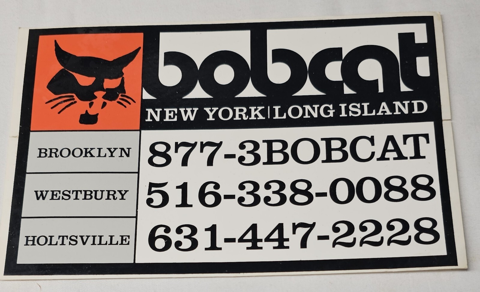 Vintage Bobcat Advertising Sticker Construction Landscaping Heavy Equipment 4×6&Prime;