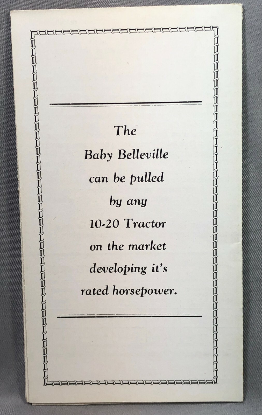 c 1920 BELLEVILLE Separator THRESHER Harrison FARM Machinery ANTIQUE Brochure