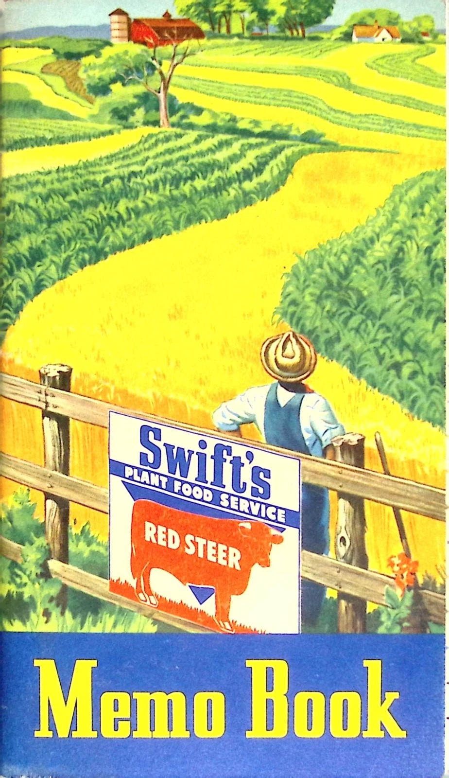 Swift’s Plant Food Service Red Steer Memo Pocket Book Vintage Agriculture 1950s