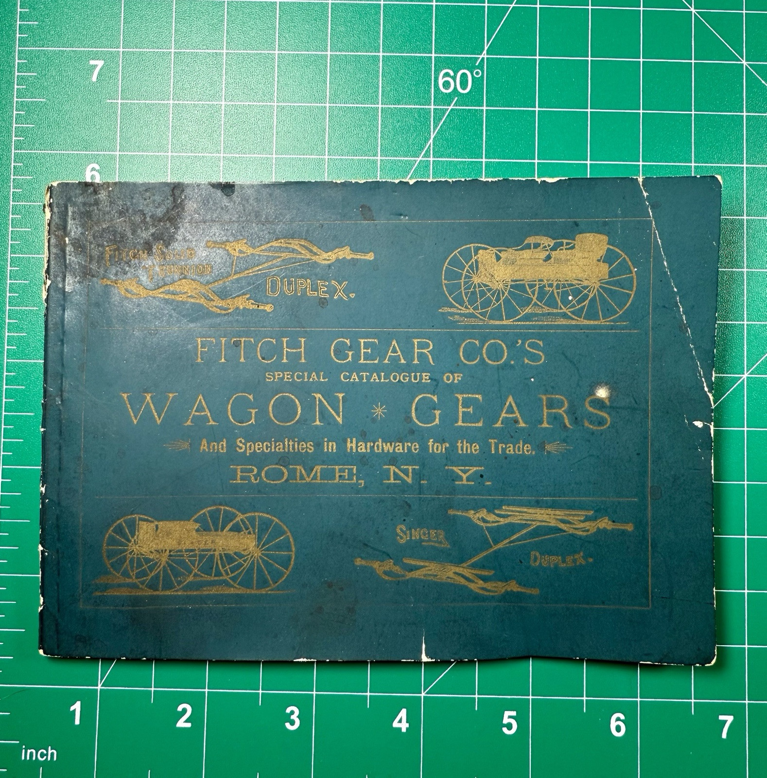 Vintage Antique Fitch Wagon & Gears Tractor Flyer Brochure Rome, Ny Duplex