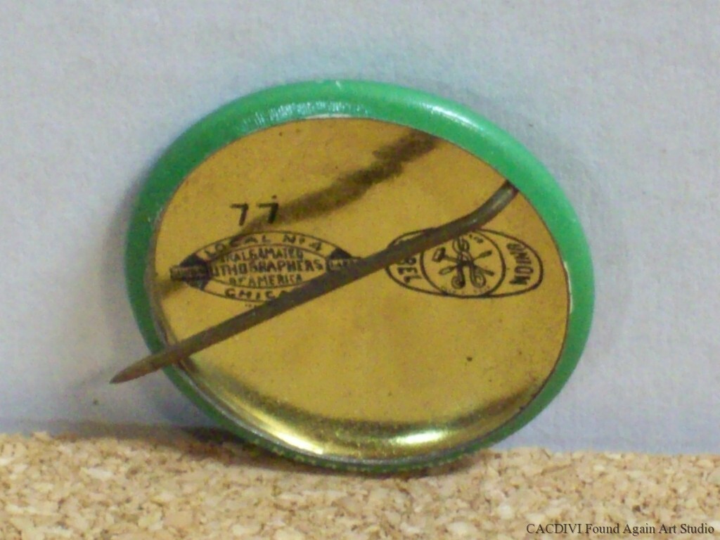 Garden Elf Pin Vintage Country Home Magazine Button Gardening Fairy Agri Club