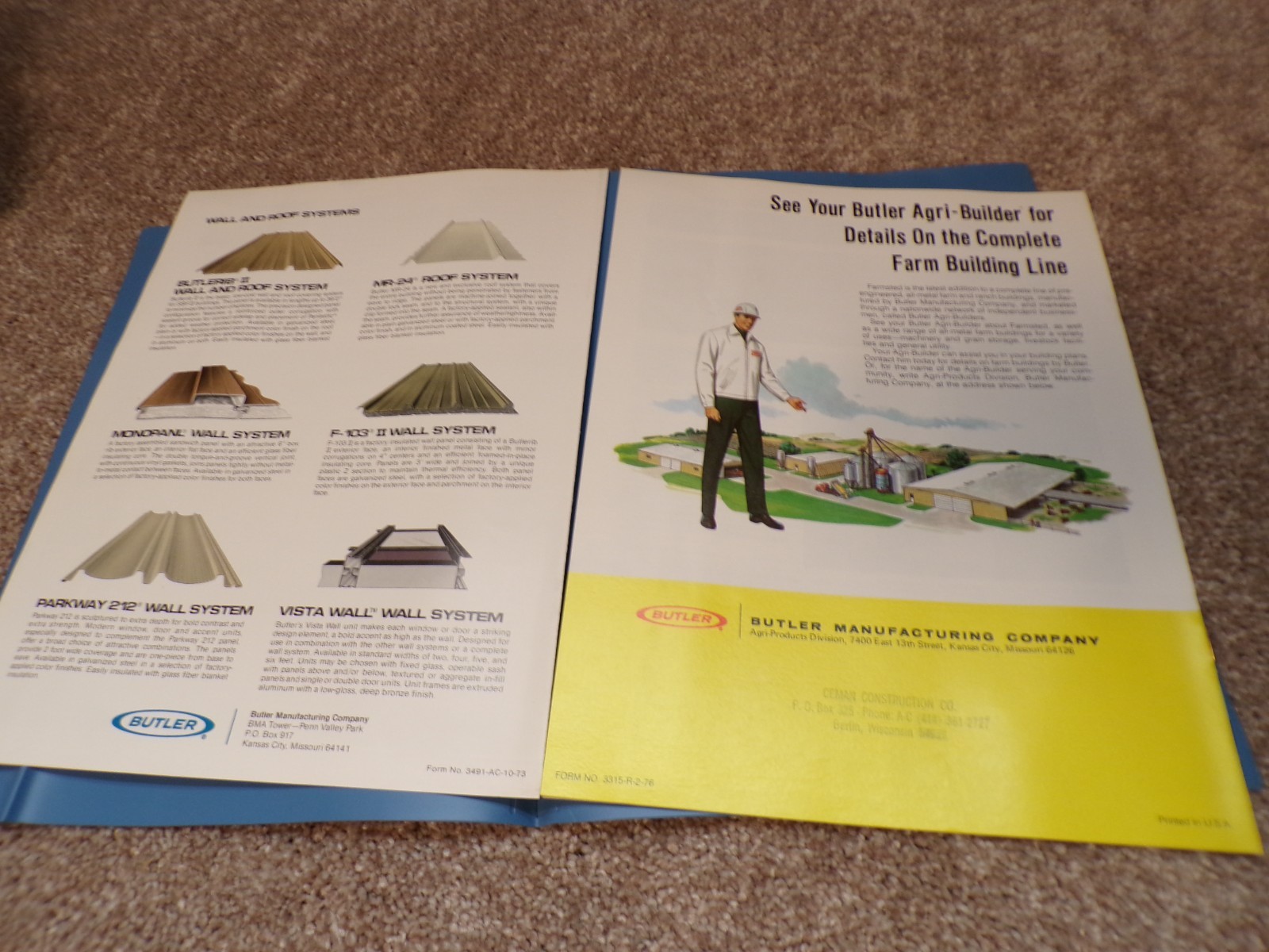 1973 & 1976 Butler SBF & Farmsted Building Brochures