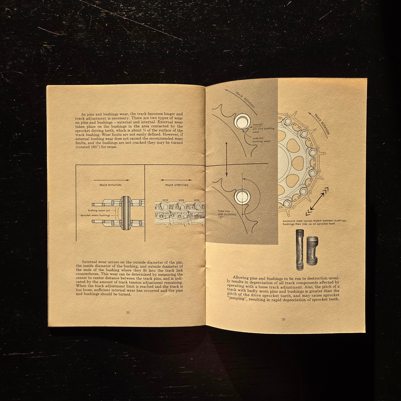 1950&rsquo;s « EXTENDING TRACK SERVICE LIFE » CATERPILLAR BROCHURE BOOKLET H.O. PENN CO.