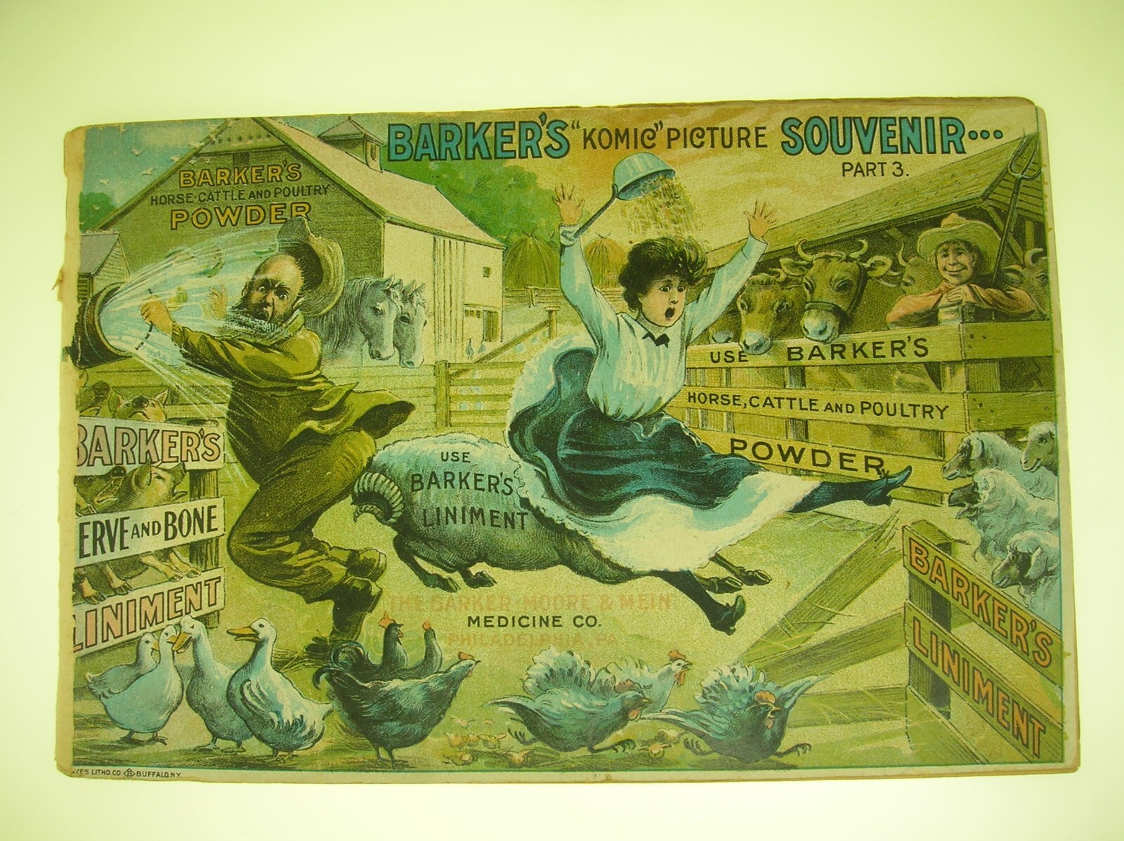 C. 1900 BARKER&rsquo;S KOMIC PICTURE SOUVENIR PART 1,2,3 AND 4 – BLACK AMERICAN – B/O