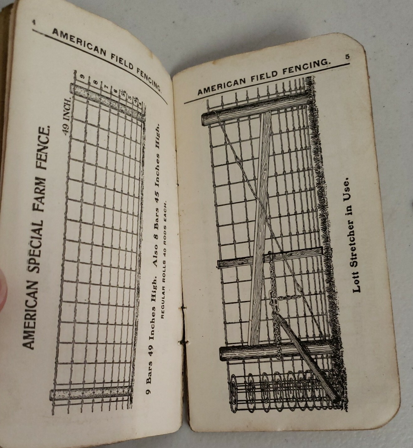 1902 American Steel & Wire Co. Field & Hog Fence Memo Advertising Booklet Used