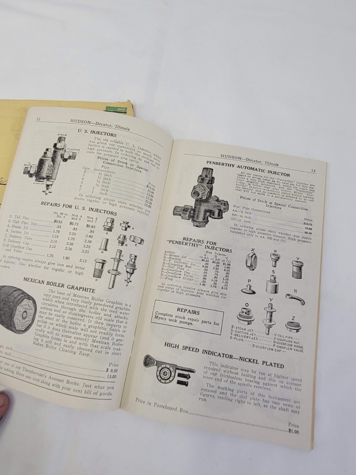 1947 Hudson FARM MACHINERY Thresher CATALOG Vintage Advertising DECATUR Illinois
