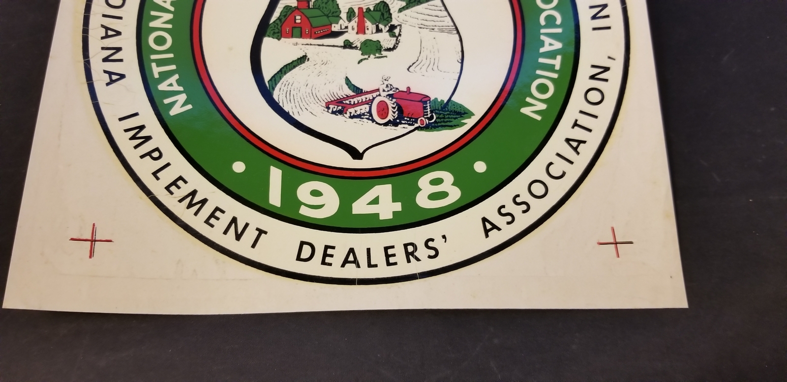 1948 Member National Retail Farm Equipment Association Large Decal Sticker NOS