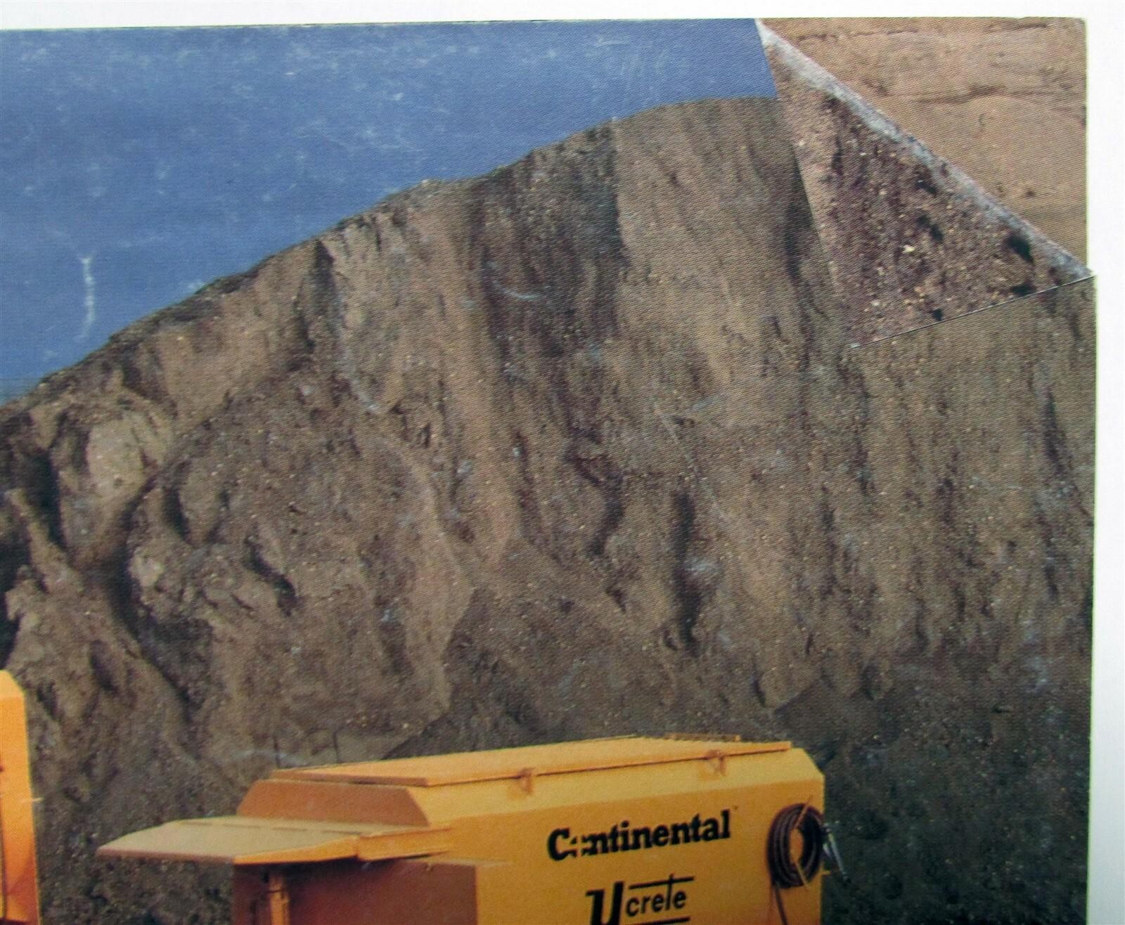 1989 Continental U-Crete Concrete Mixer Hauler Specs Construction Sales Brochure