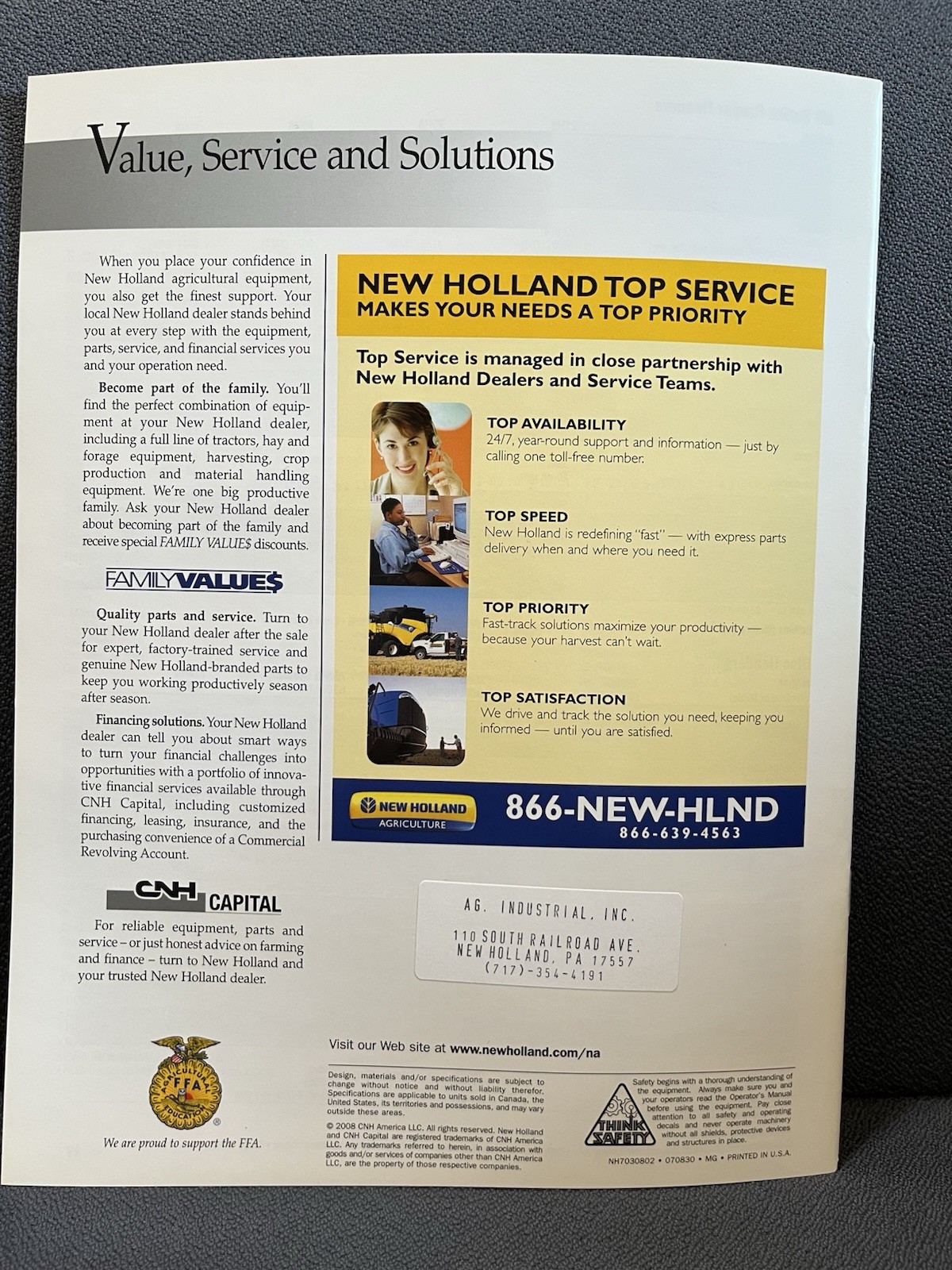 New Holland H8000 Series Speedrower Sales Brochure