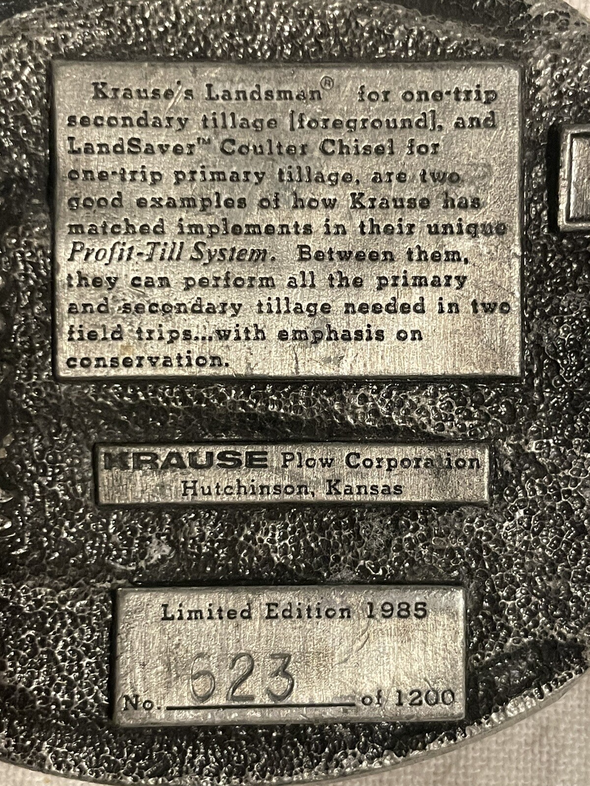 Limited Edition Krause Belt Buckle “Profit Till Systems” [Broken Tip]