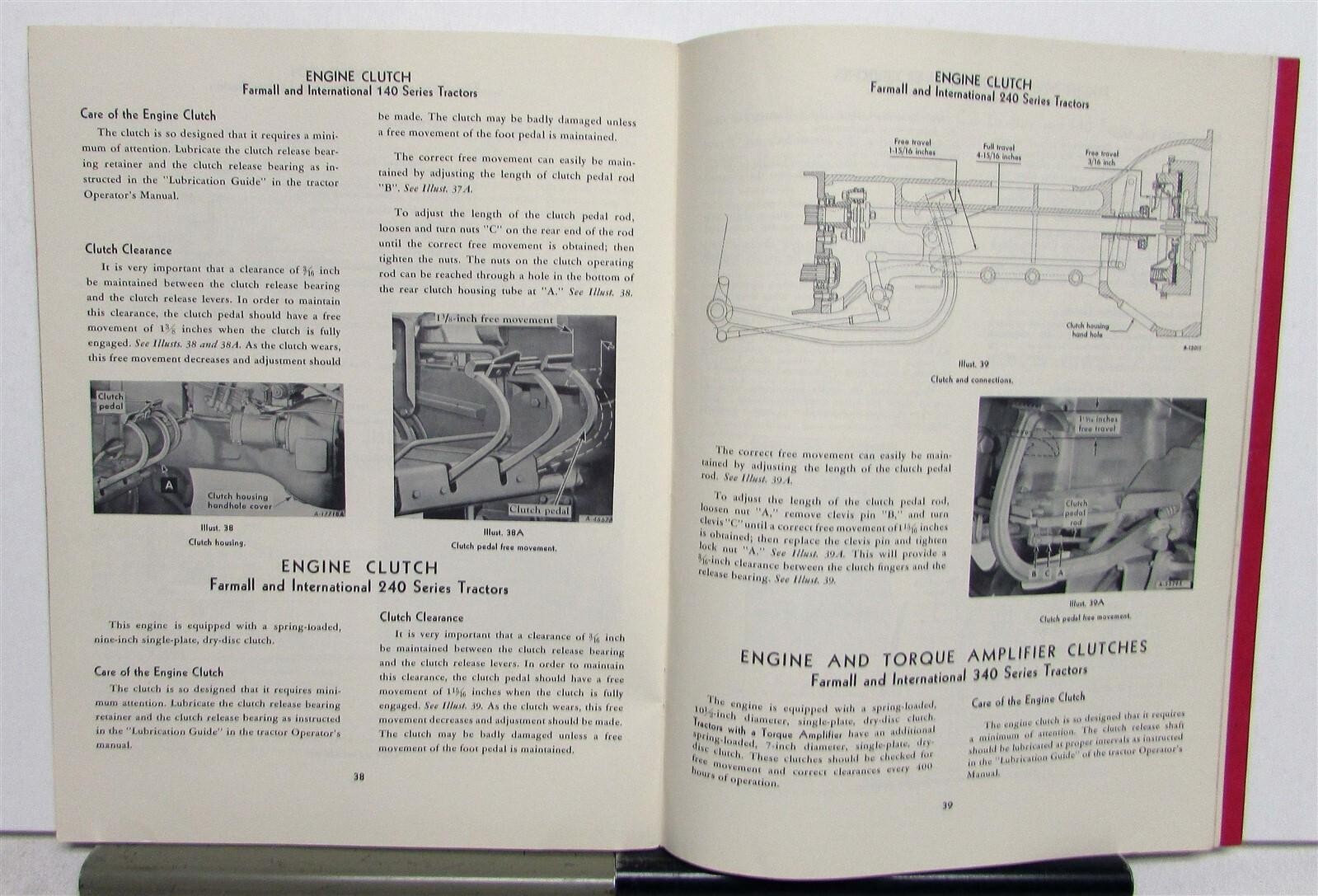 1959 International Harvester Farmall Cub LOBoy Tractor Series Maintenance Manual