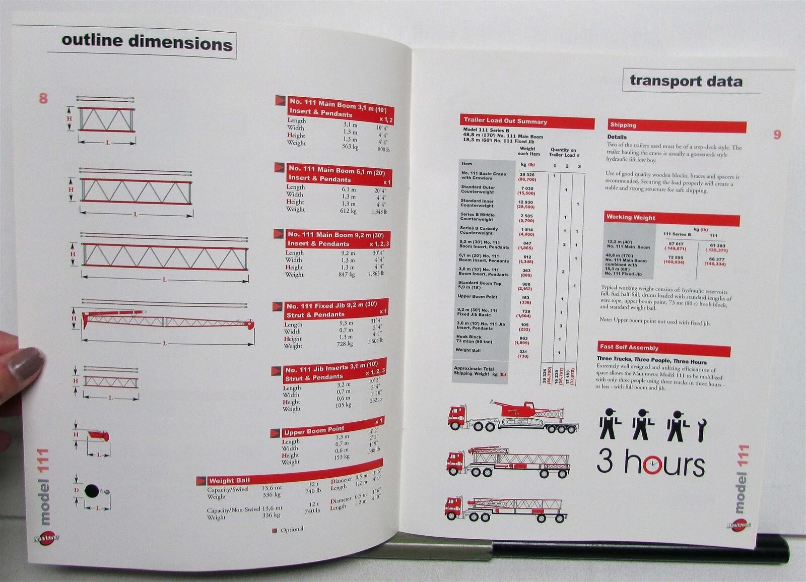 2000 Manitowoc 111 Crane Specifications Construction Product Guide