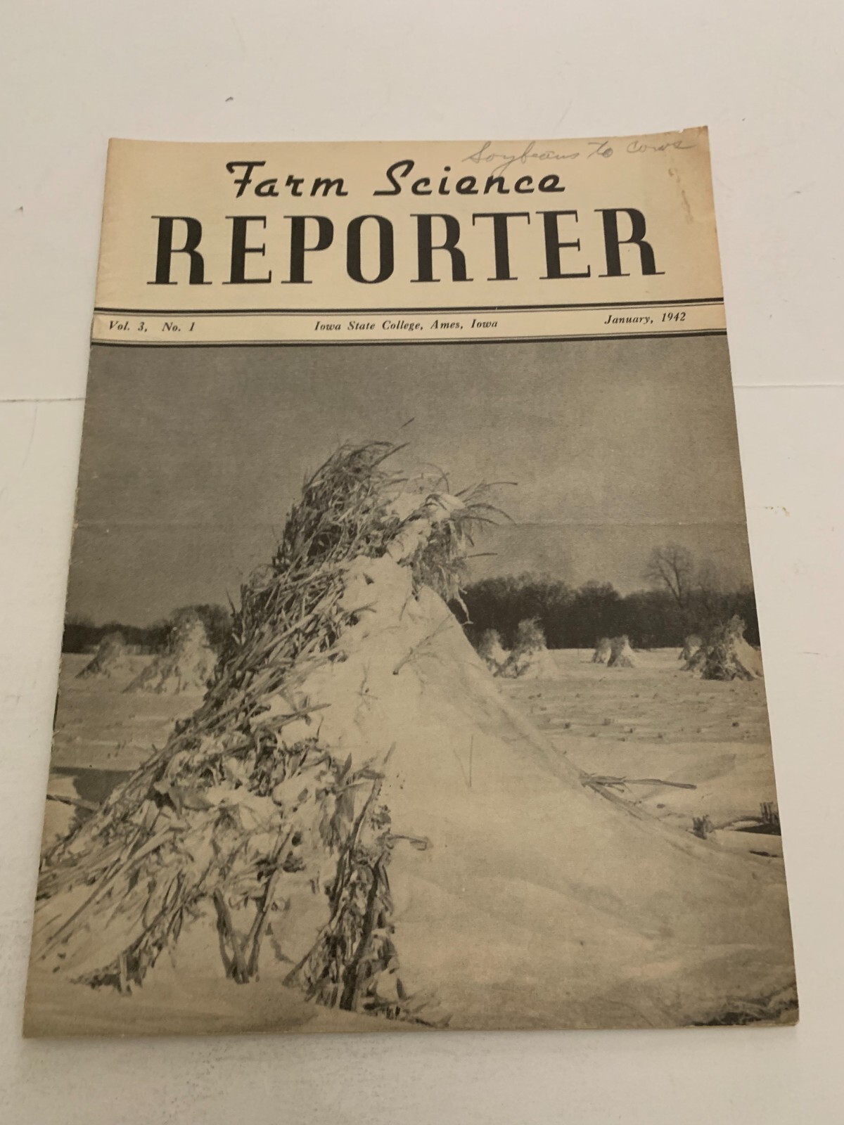 January 1942 Farm Science Reporter Magazine V.3 N.1 Iowa State College Ames IA