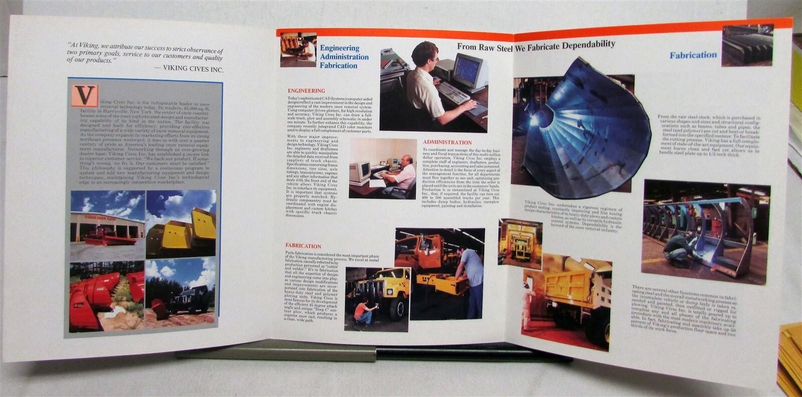 1992 Viking Cives Inc The Perfect Plowing Package Construction Sales Tri-Fold