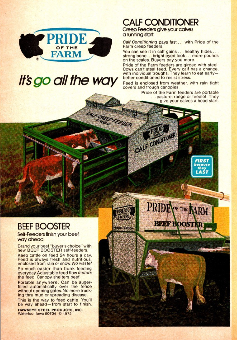 Vintage Pride of The Farm Feeders Original Print Ad (5.5in x 8in) Advertisement