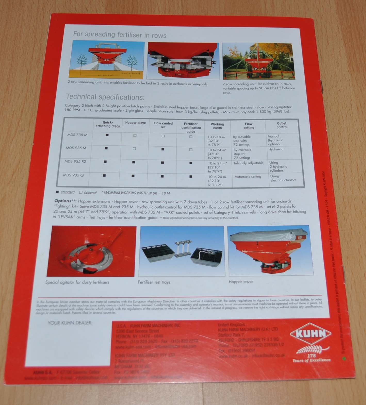 Kuhn Fertilizer spreaders MDS Agricultural Machinery Brochure Prospekt