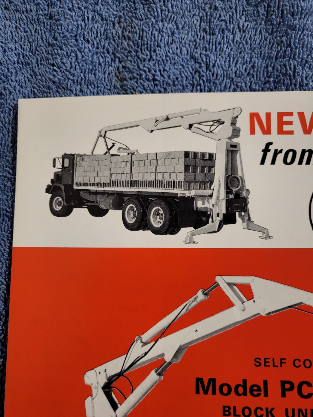 Vintage Prentice Hydraulics Inc. BLOCK UNLOADER Crane Lift Loader BROCHURE WI.