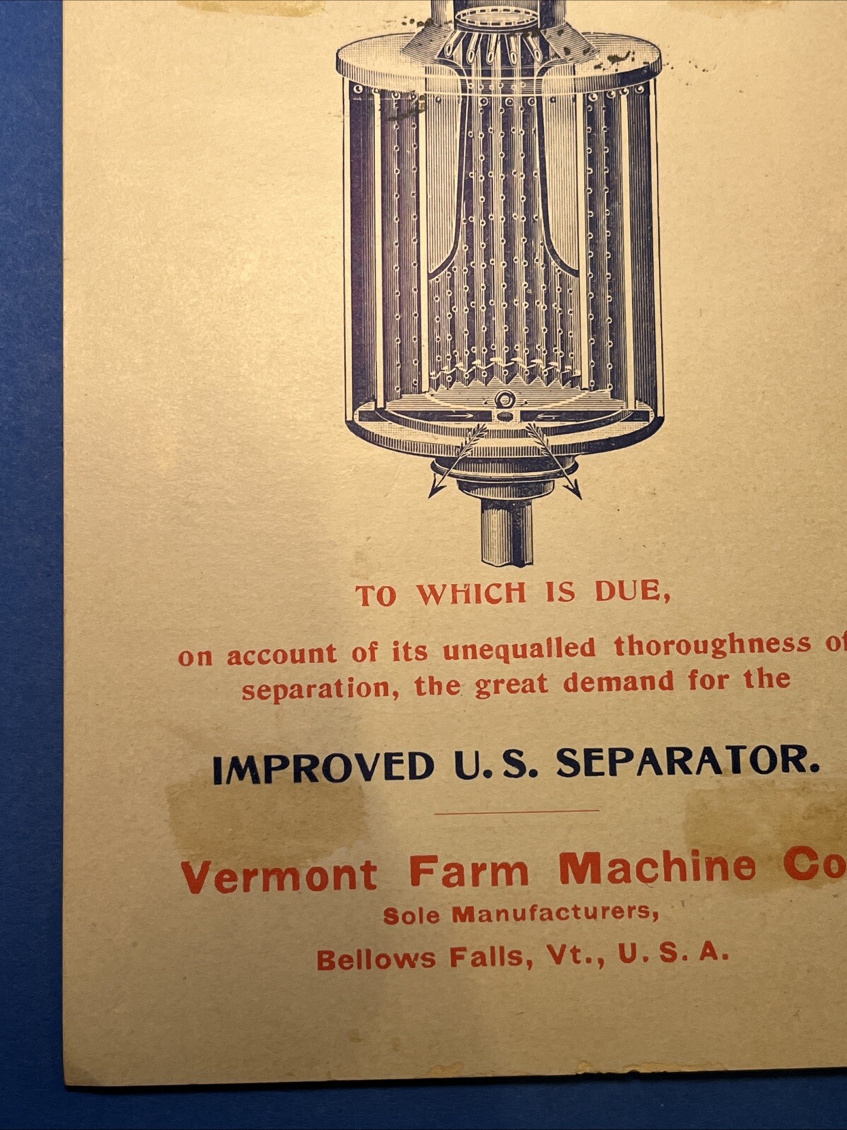 Vintage US Separator Cream Interesting Experiences Testimonial Book Advertising