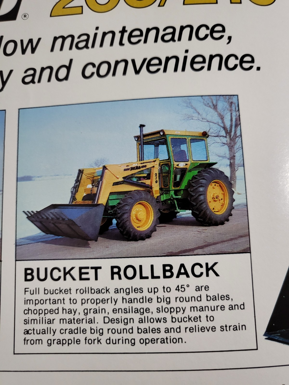 DUAL Model 205 210 Farm Tractor Loaders BROCHURE John Deere Hesston Allis etc.