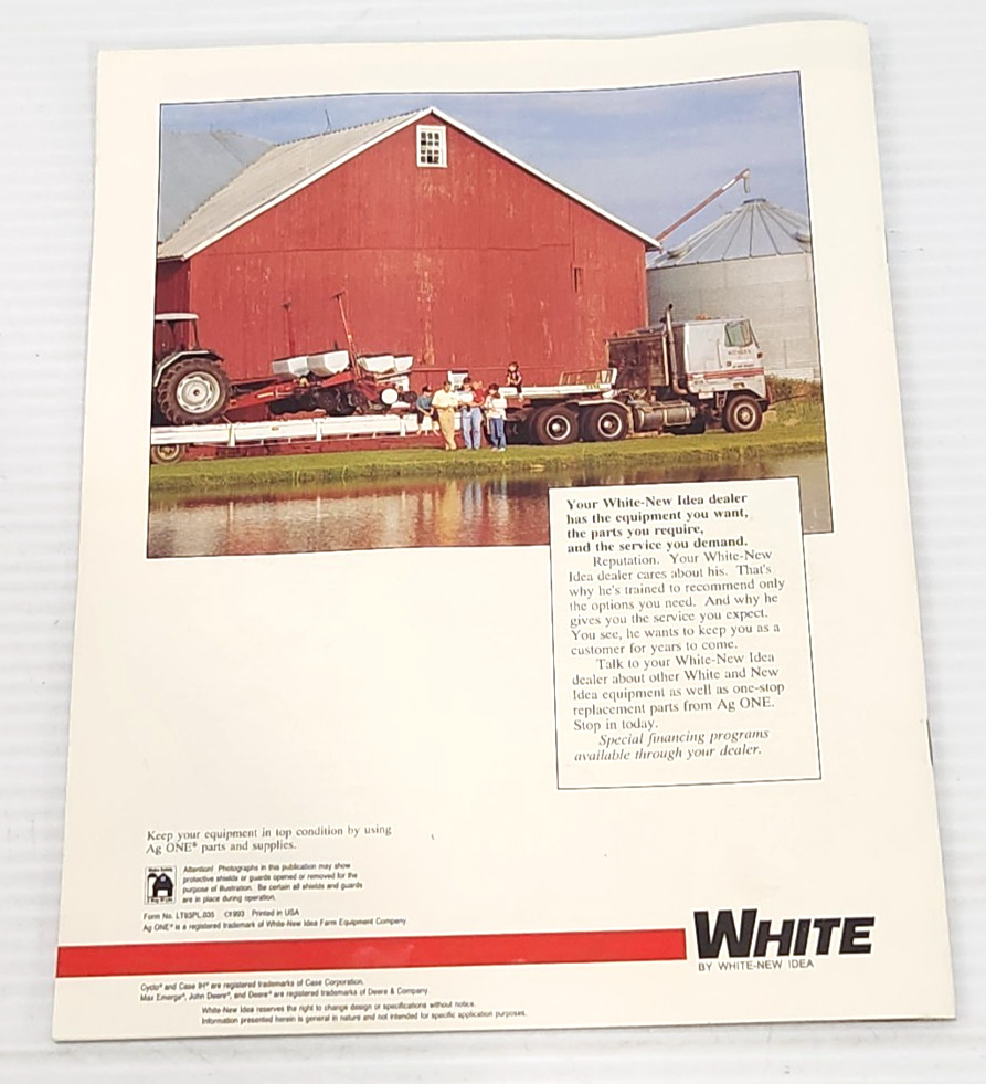 1993 White 6000 Series Planters Dealer Advertising Sales Brochure Ad 24 pages