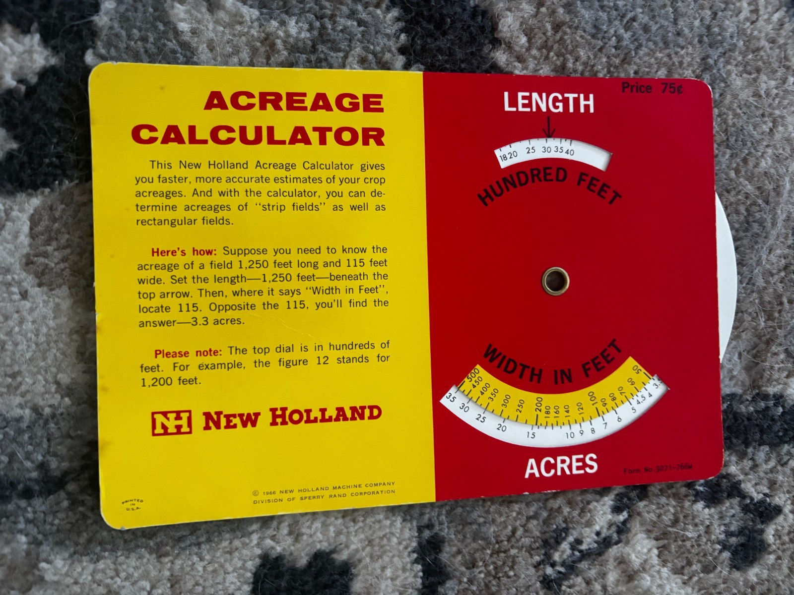New Holland Acreage Calculator Brochure DCPA26