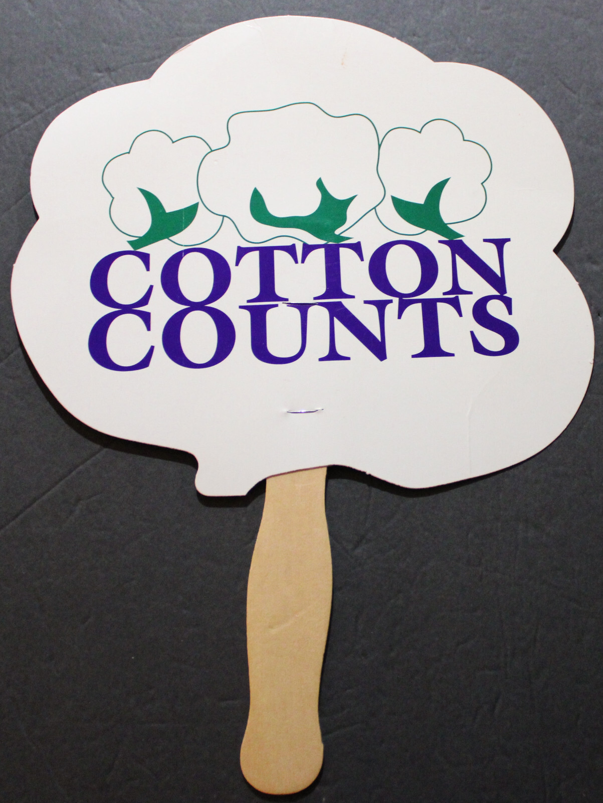 Vintage COTTON COUNTS HAND FAN G2