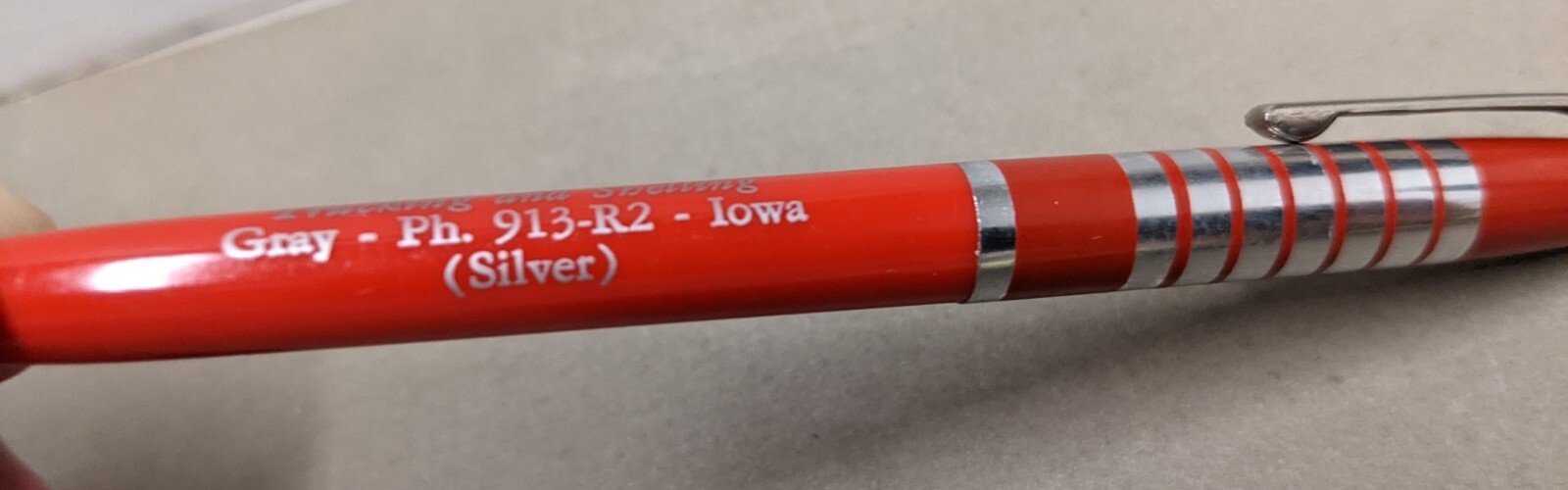 Vintage Peter Petersen Trucking And Shelling Phone 913R2 Gray Iowa IA Pen