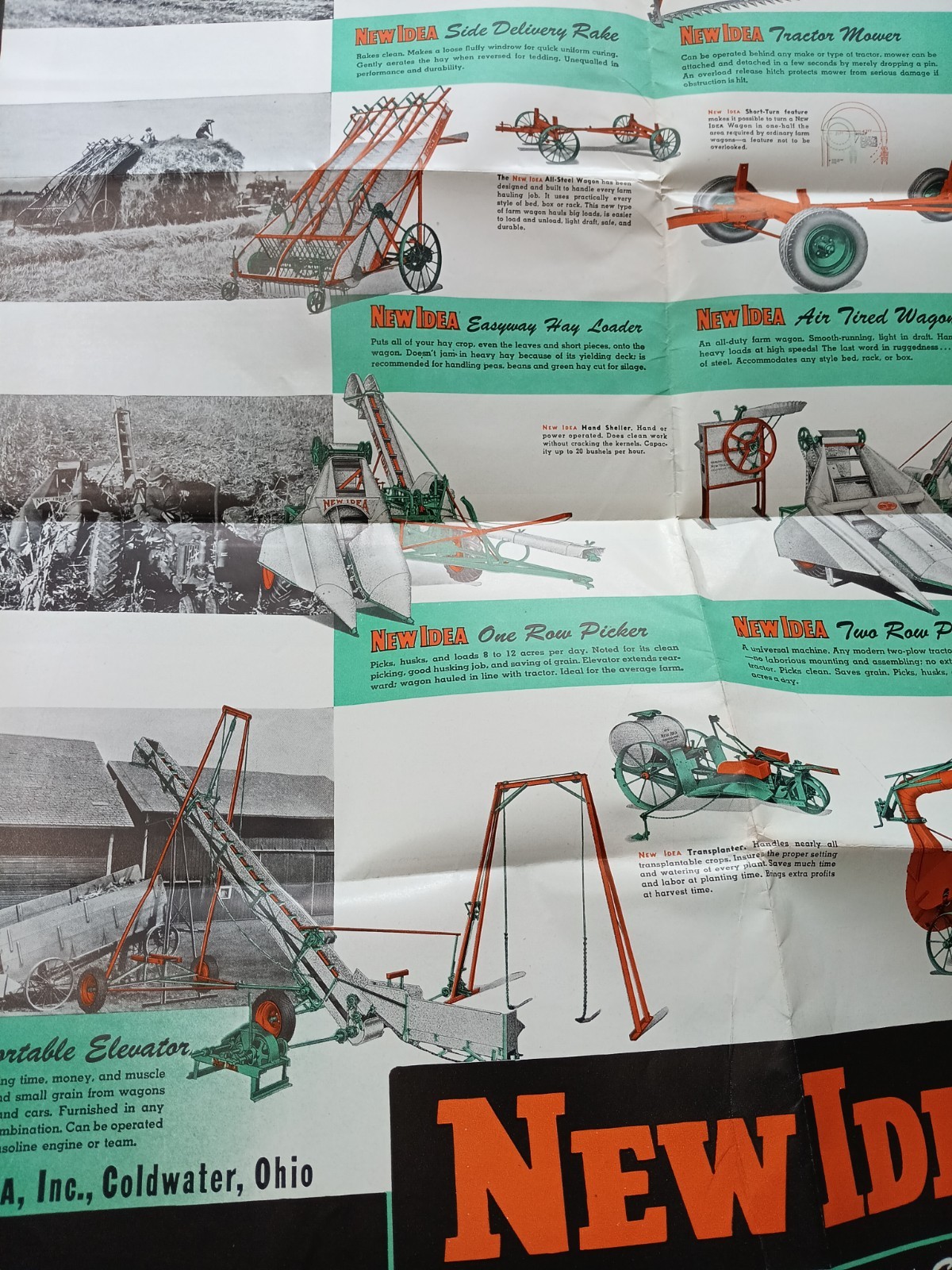 NEW IDEA Post War Dealer Sales Vintage Original Advertising Mailer Poster