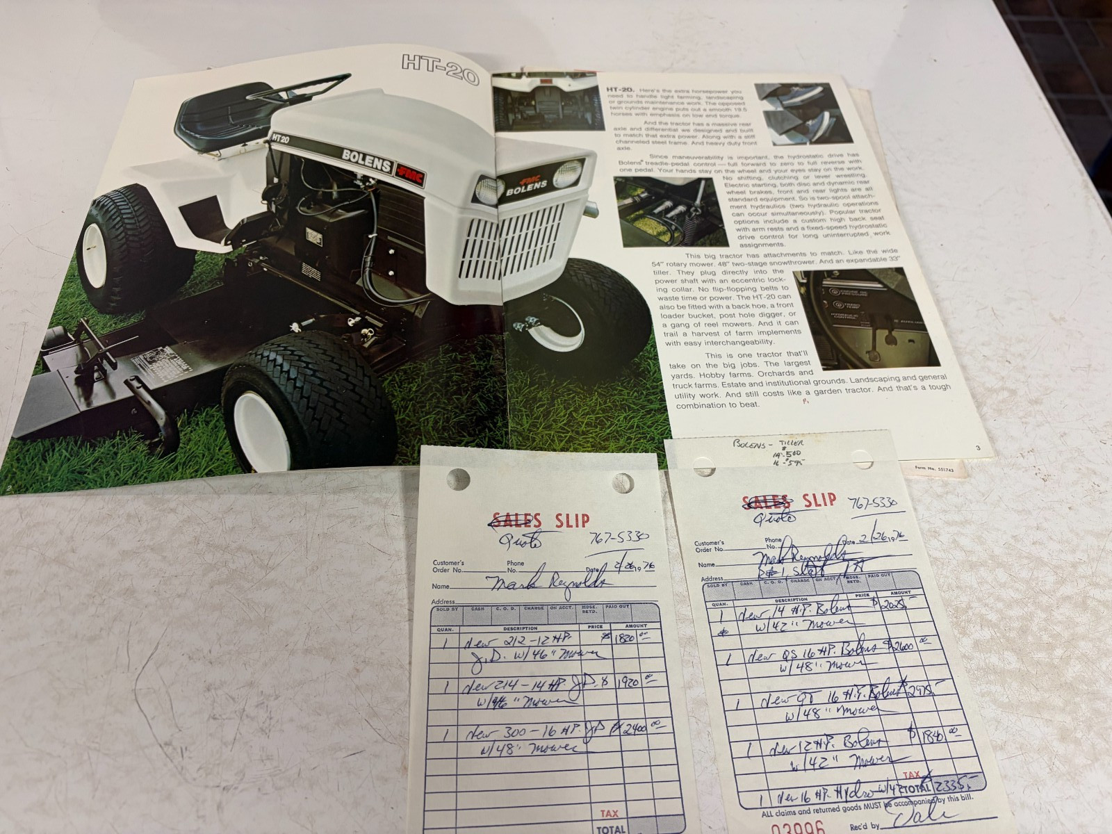 3 – Bolens and FMC Garden Tractor Dealers Sales Brochure Vintage 1970&rsquo;s 1960&rsquo;s
