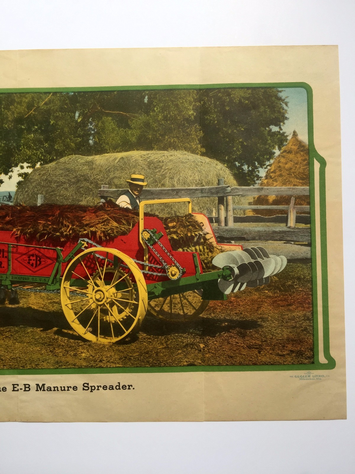 1917 Emerson Brantingham Manure Spreader Farm Equipment Agriculture Print
