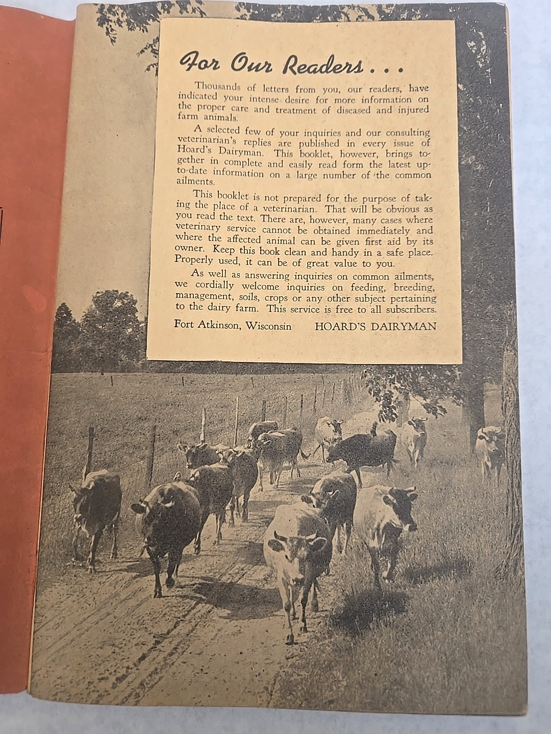 Vintage 1947 Hoard&rsquo;s Dairyman How to Treat Common Ailments of Farm Animals