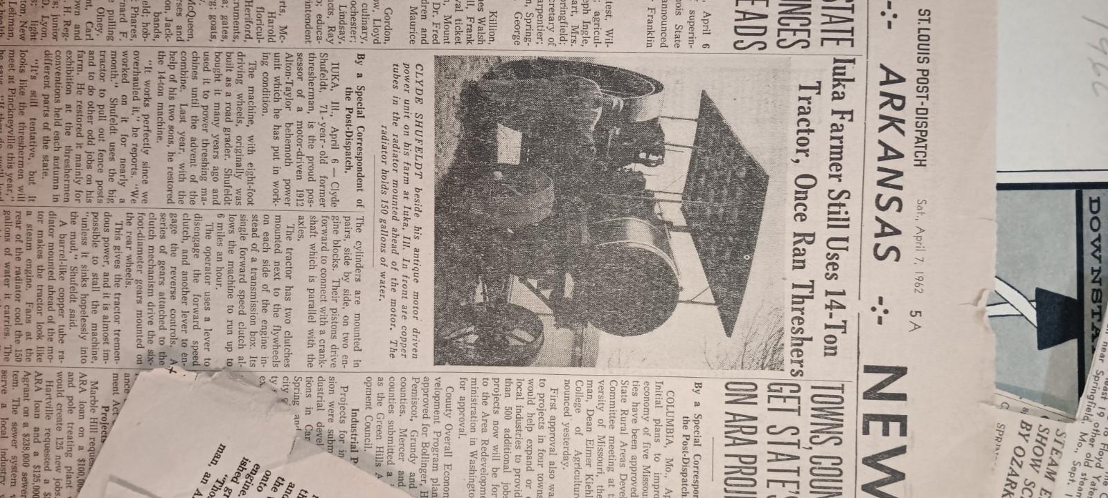 Collection Of Old Newspaper Articles Thresher Machines & Tractors From The 1960s