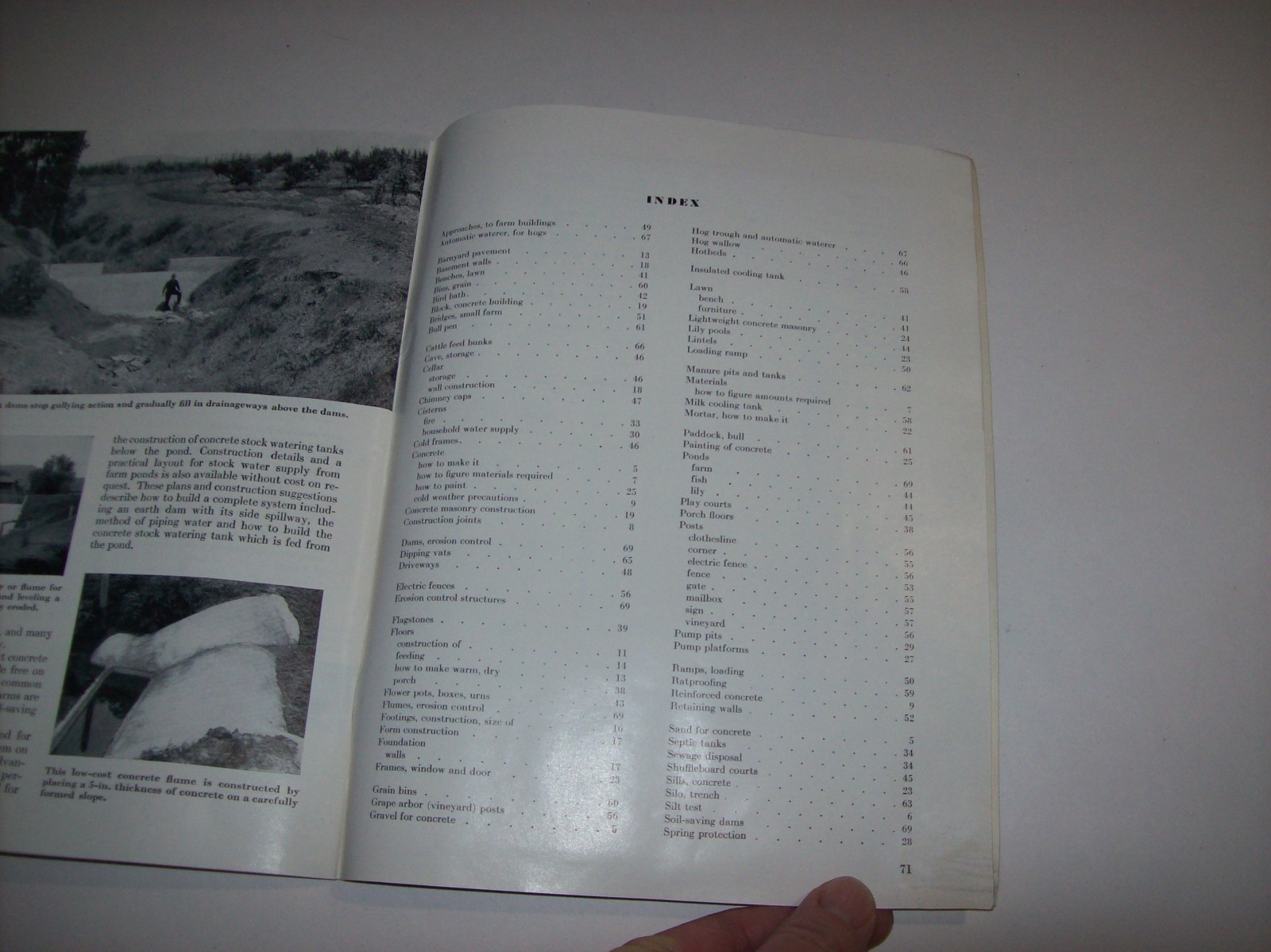 Vintage 1949 HANDBOOK OF CONCRETE FARM CONSTRUCTION, Portland Cement Association