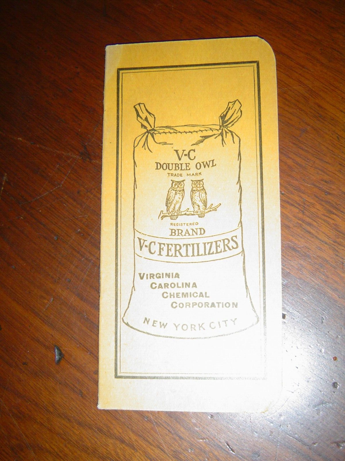 1928 V-C Double Owl Fertilizers Virginia Carolina Chemical Co. New York City