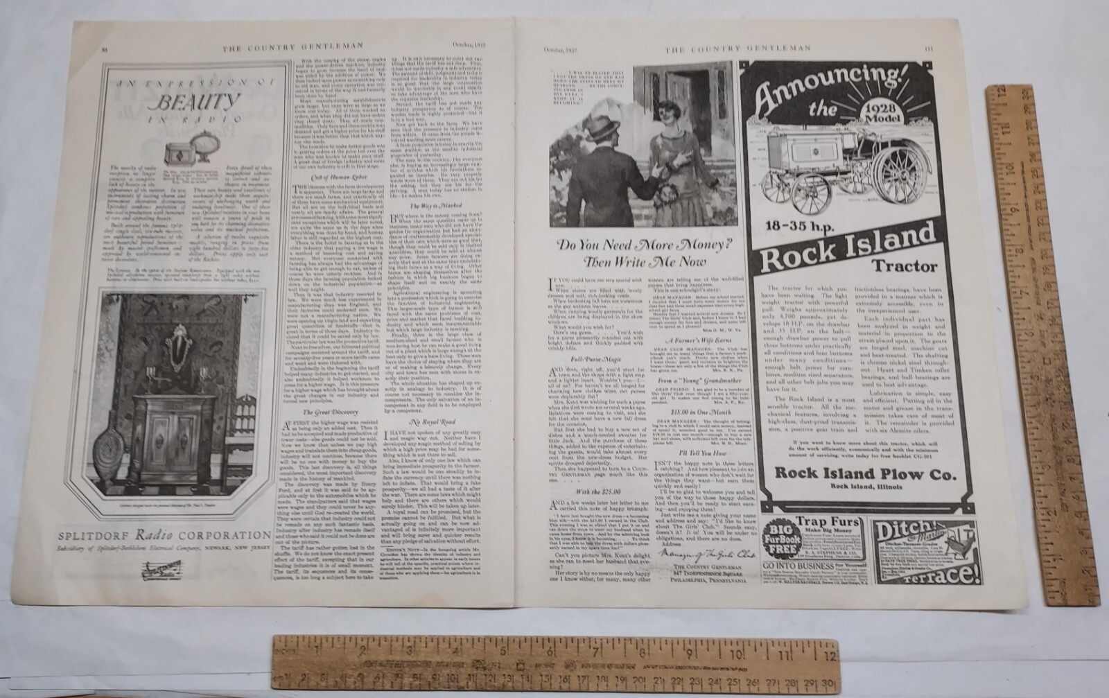 1927 – 18-35 h.p. ROCK ISLAND TRACTOR / Rock Island Plow Co. – magazine ad