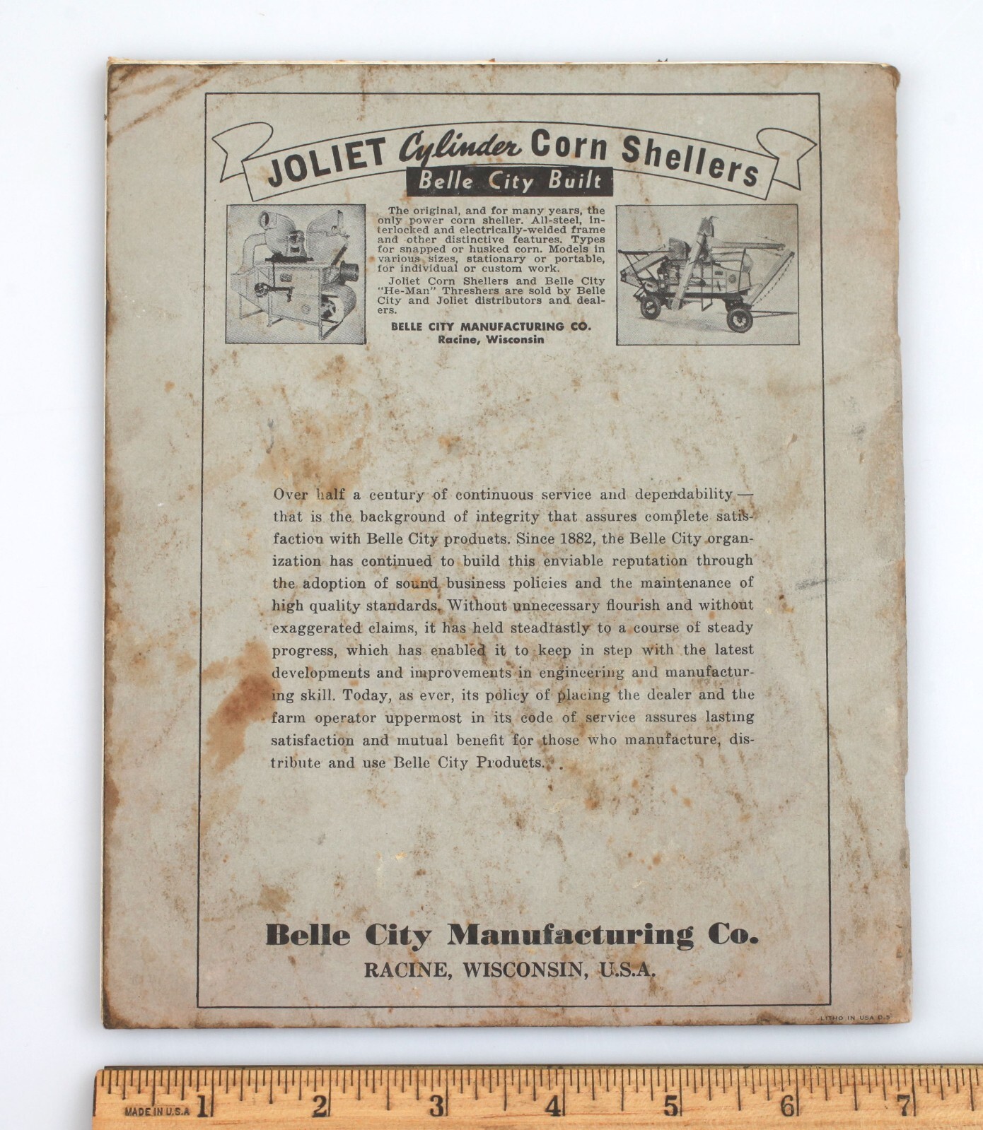Vintage 1951 Belle City Threshers Repair Parts Catalog Racine Wisconsin