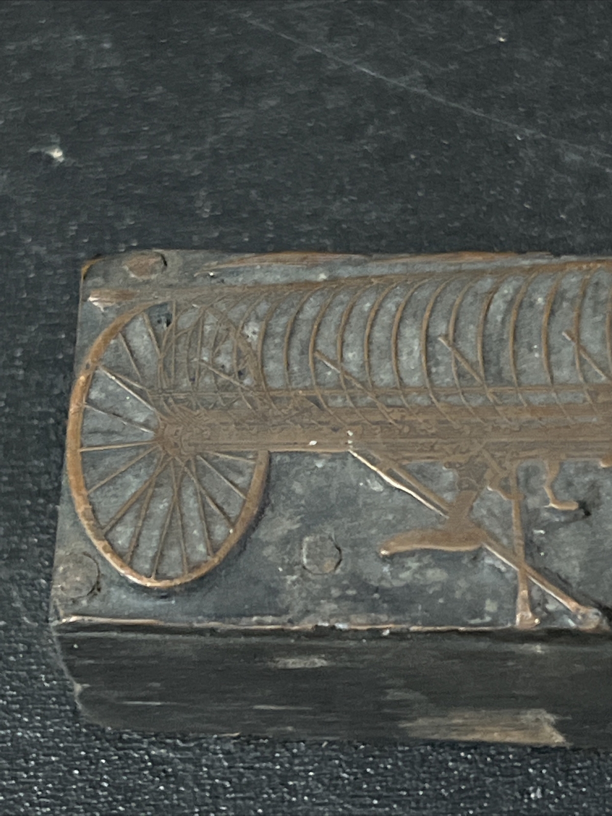 1880s Farm Implements Print Block