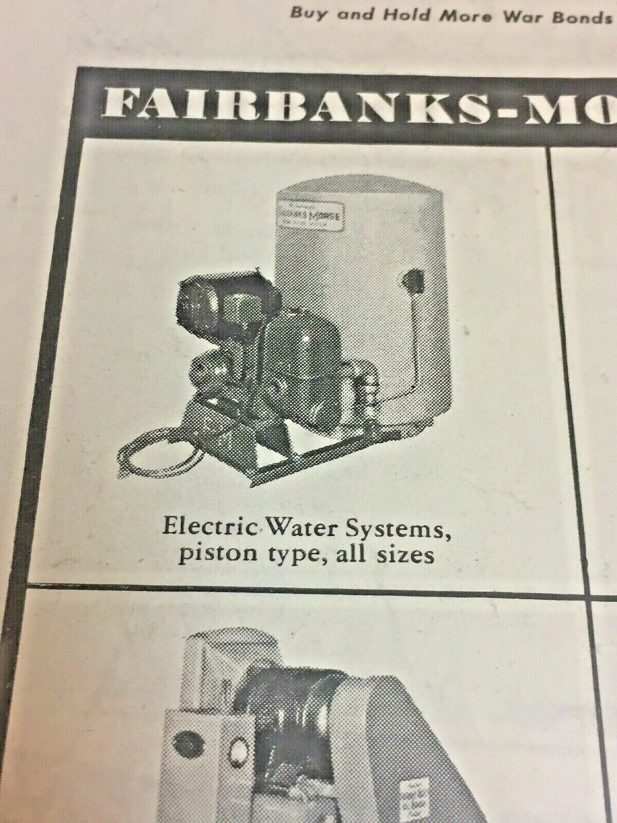 1945 Fairbanks Morse Z Farm Hit & Miss Engine Hammer Mills Windmills Pumps Ad