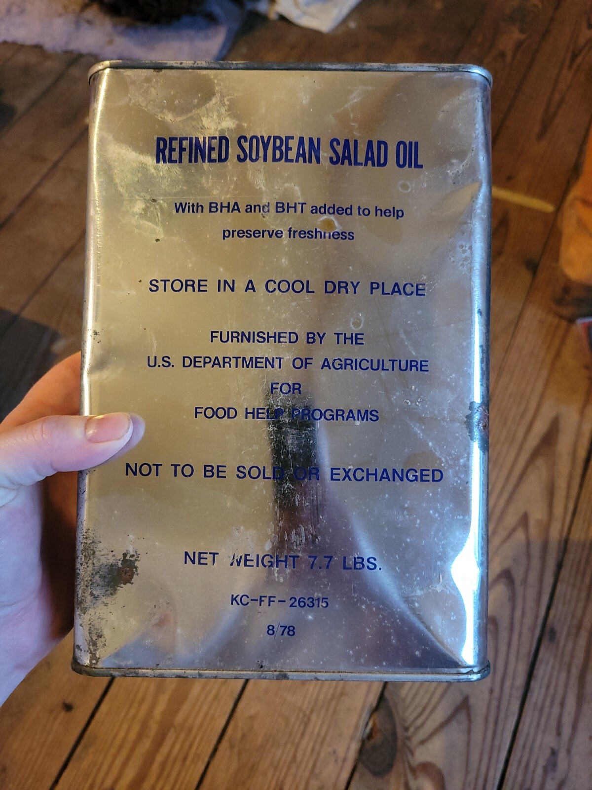 USDA u.s. department of agriculture food soy tin advertisement