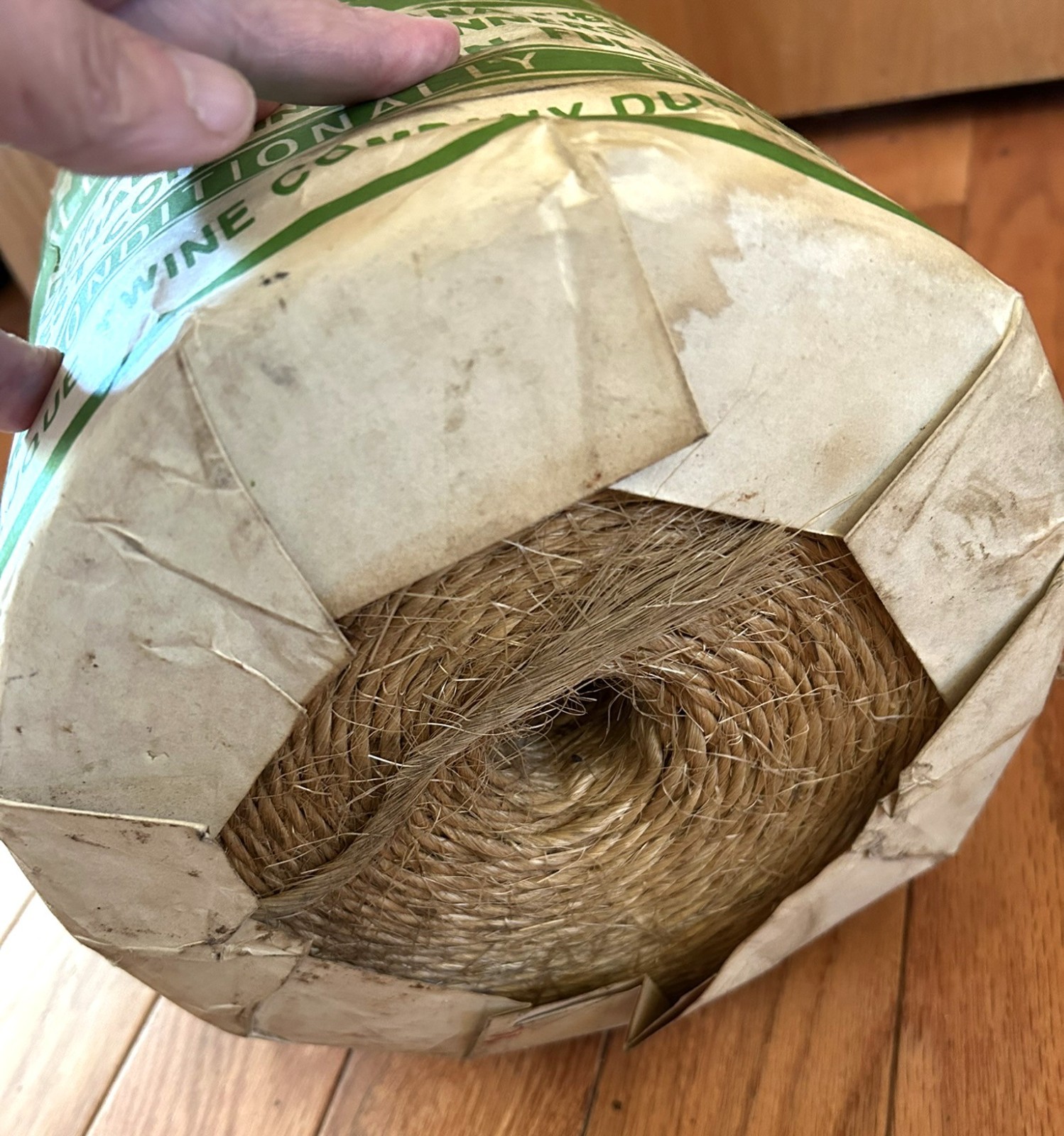 Vtg NOS Green Acres Baler Twine Unused Complete Ad Label 10,000 Feet Sisal Farm