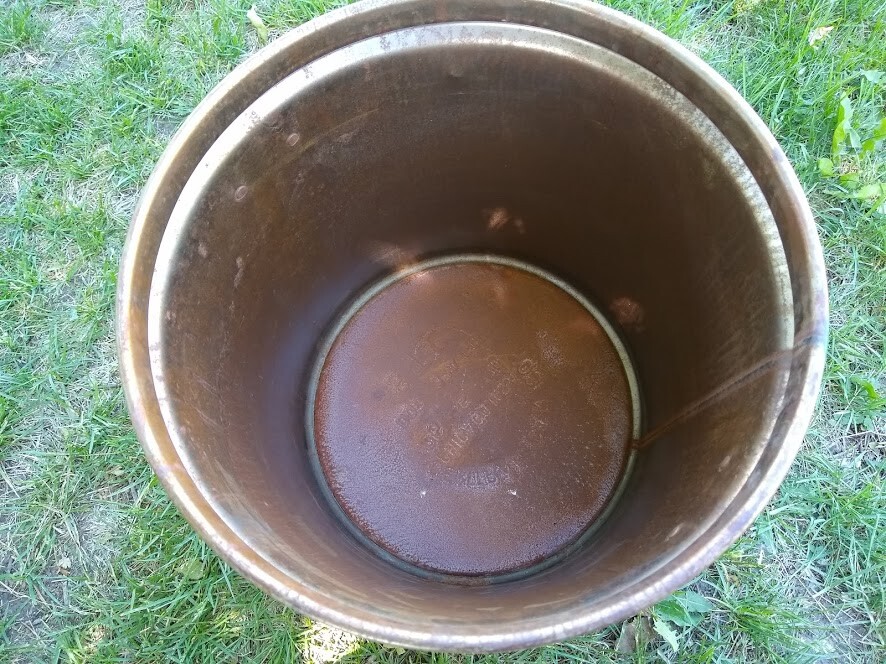Vintage 1970s Watkins Backrubber Oil 5 gallon metal pail Ronnel insecticide farm