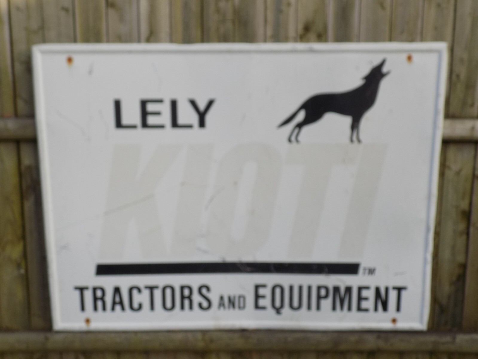 Vintage Lely Kioti Tractors and Equipment Sign