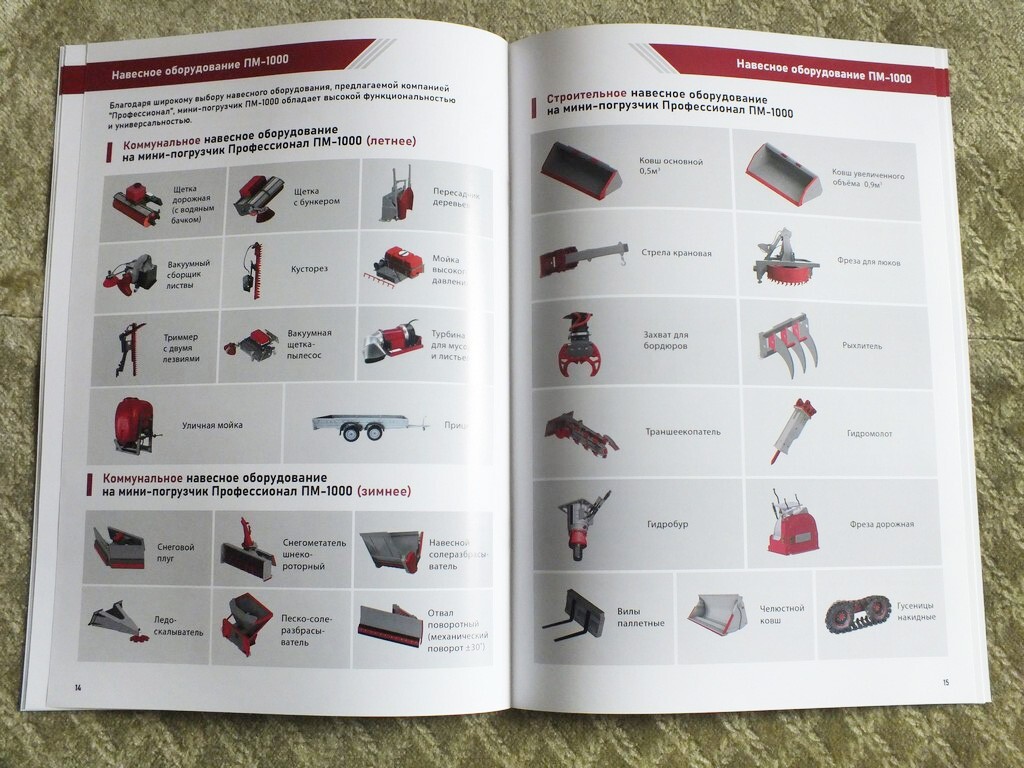 PROFESSIONAL PM-1000 Russian Skid Steer Loader Tractor Brochure 2025