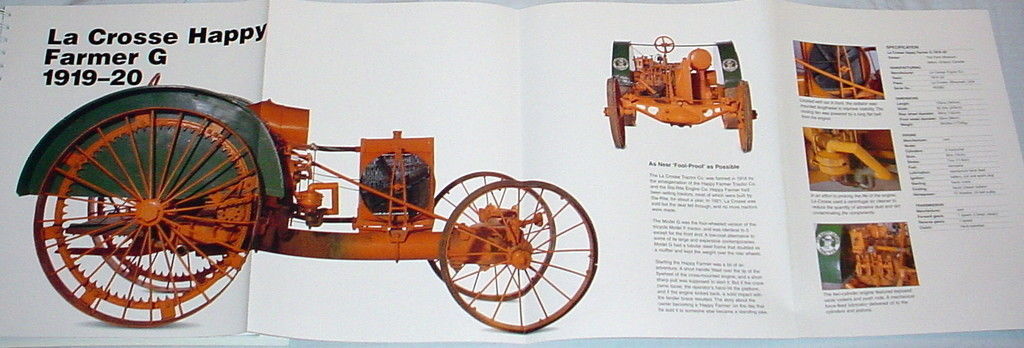 HUGE! LA CROSSE HAPPY FARMER G 1919-20 TRACTOR POSTER picture print farm